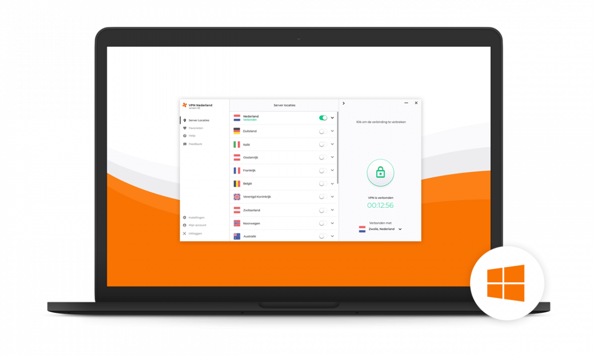 VPN Nederland app voor Windows