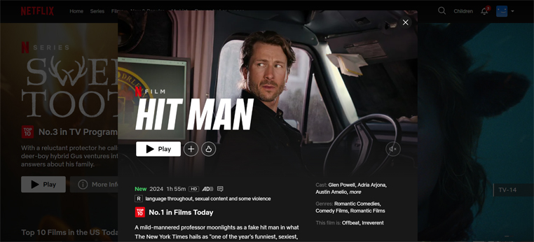 Hit Man (2023) streaming op Amerikaanse Netflix