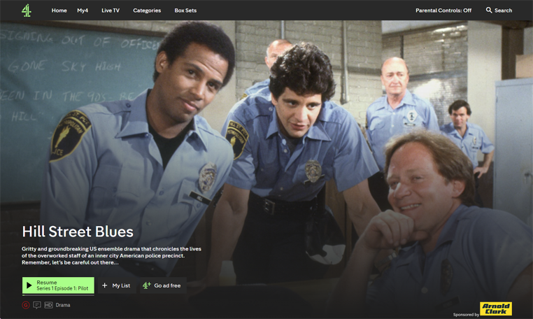 Hill Street Blues gratis streaming op Channel 4