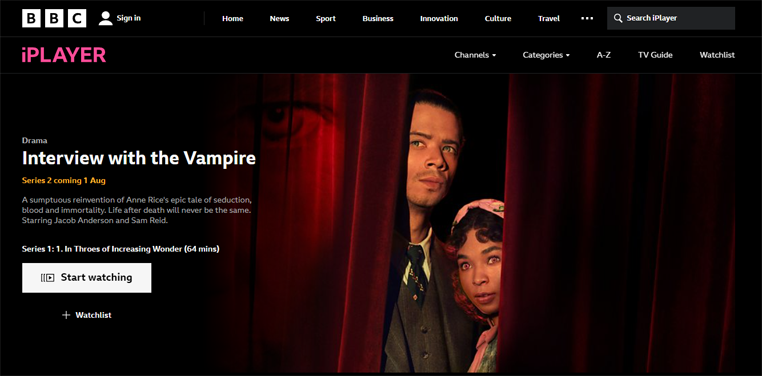 Interview with the Vampire gratis streamen op BBC iPlayer