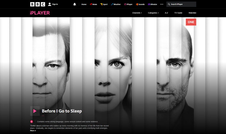 Before I Go to Sleep streaming gratis op BBC iPlayer