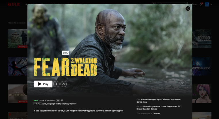 Fear the Walking Dead op Amerikaanse Netflix