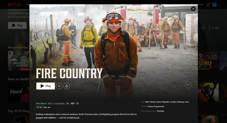 Fire Country streaming op Netflix in de VS