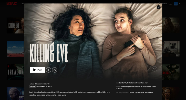 Killing Eve streaming op Amerikaanse Netflix