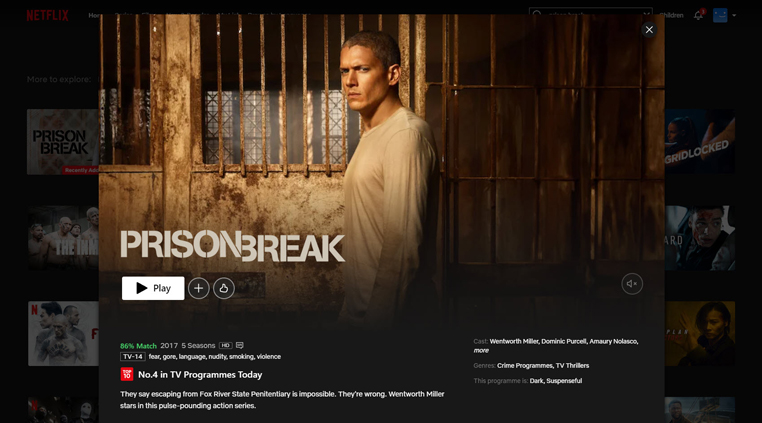 Prison Break streaming op  Amerikaanse Netflix