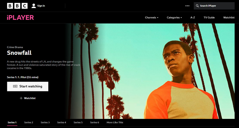 Snowfall gratis streaming op BBC iPlayer