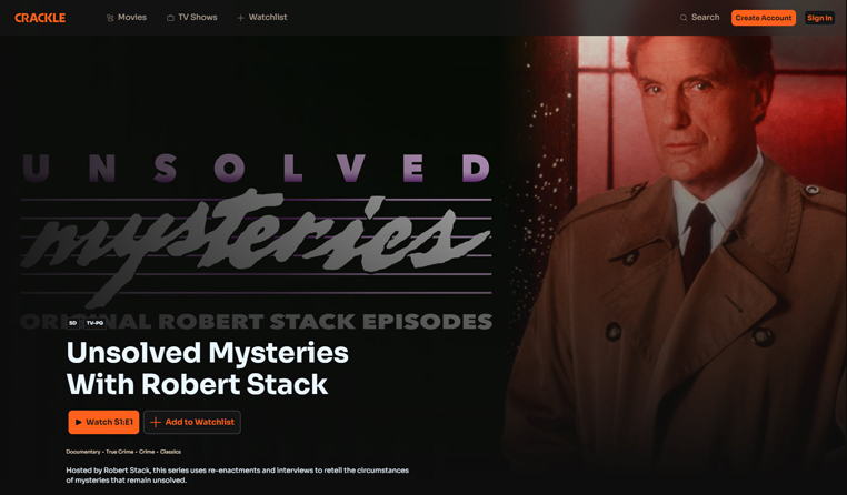 Unsolved Mysteries gratis streamen op Crackle