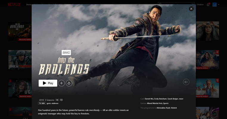 Into the Badlands streaming op Amerikaanse Netflix