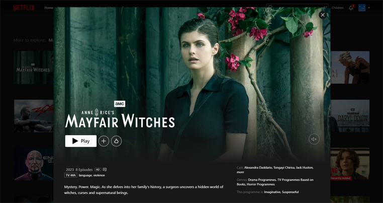 Mayfair Witches streaming op Amerikaanse Netflix