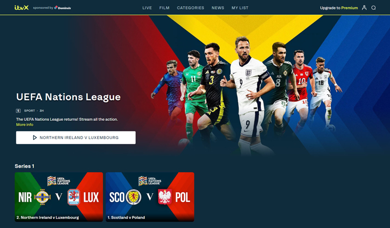 Nations League streaming live en gratis op ITVX