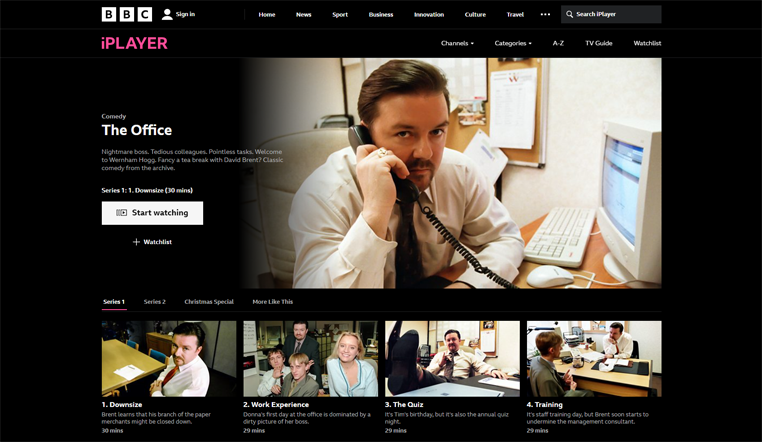 The Office UK streaming op BBC iPlayer