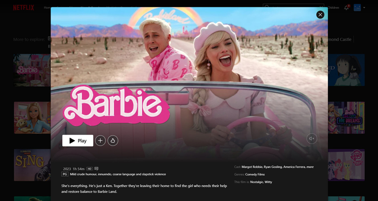 Barbie-film streaming op Netflix