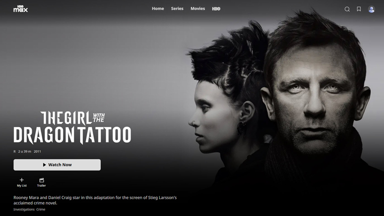 The Girl With The Dragon Tattoo streaming op HBO Max in de VS