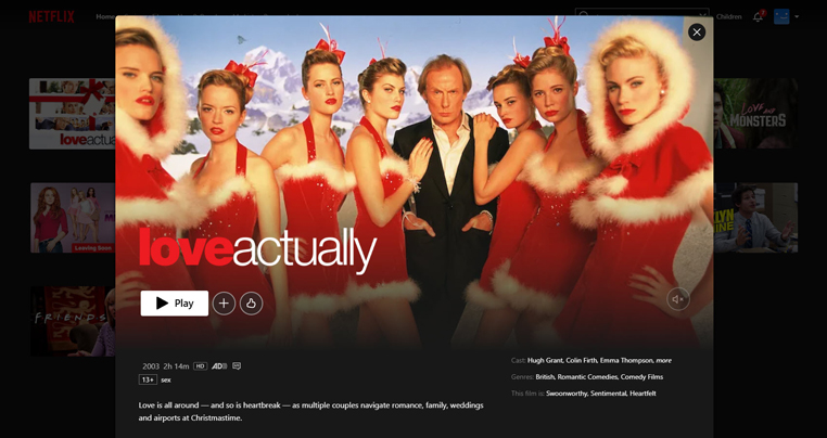 Zo stream je Love Actually op Netflix