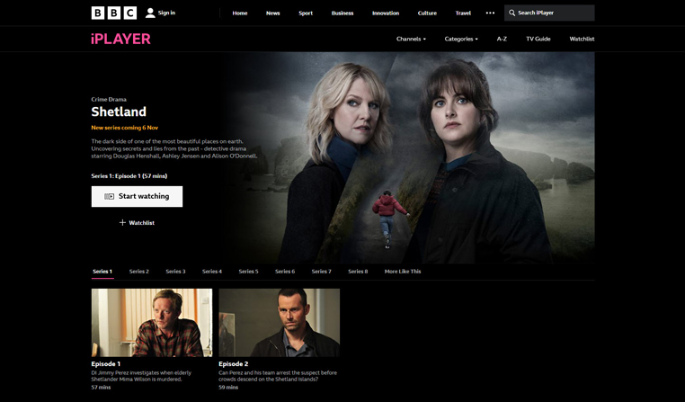 Shetland series streaming op BBC iPlayer