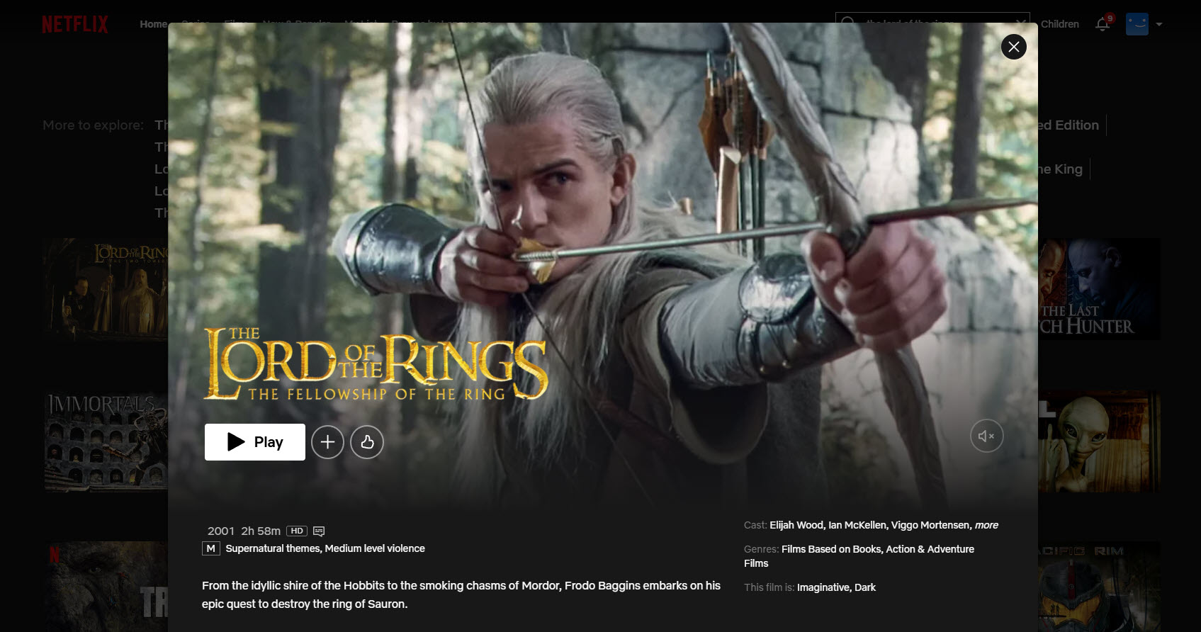 Lord of the Rings streaming op Netflix