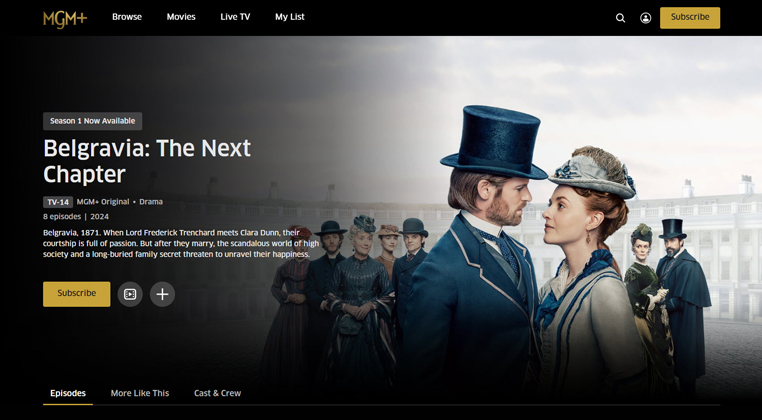 Belgravia: The Next Chapter streaming op MGM+