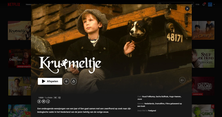 Kruimeltje streaming op Netflix