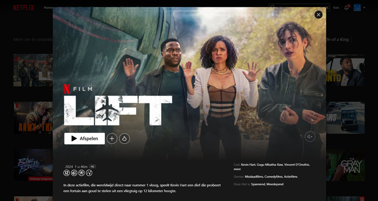 Lift film op Netflix