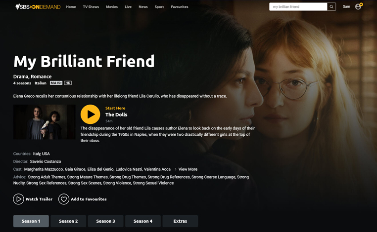 My Brilliant Friend gratis streaming op SBS on Demand