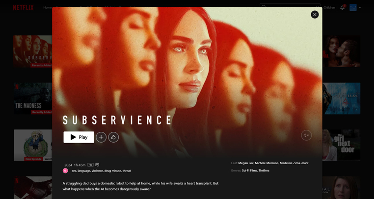 Subservience streaming op Netflix in Amerika