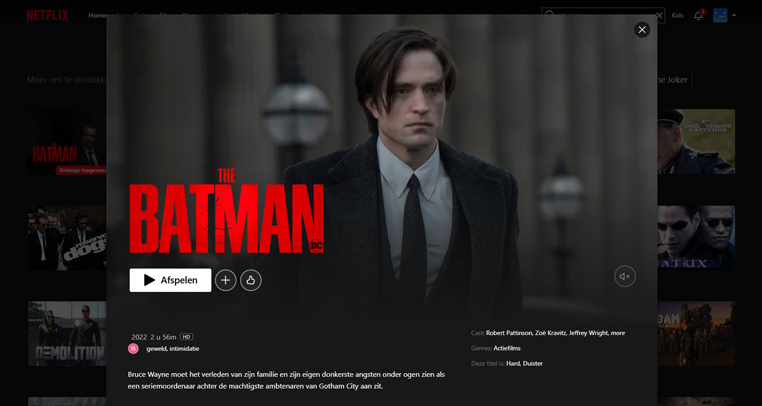 The Batman streaming op Netflix