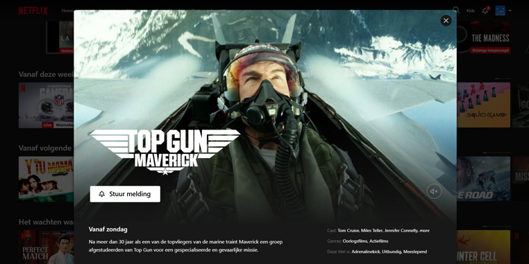 Top Gun: Maverick streaming op Netflix