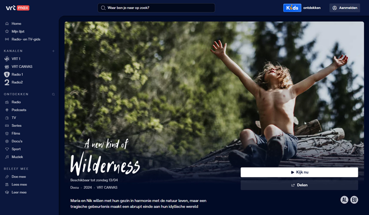 A New Kind of Wilderness streaming gratis op VRT Max