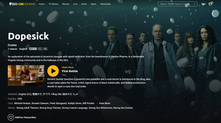 Dopesick gratis streaming op SBS on Demand