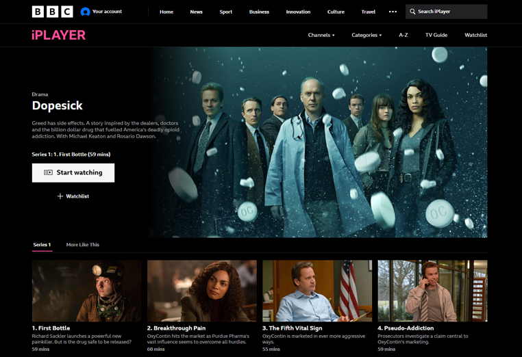 Dopesick-serie gratis streaming op BBC iPlayer