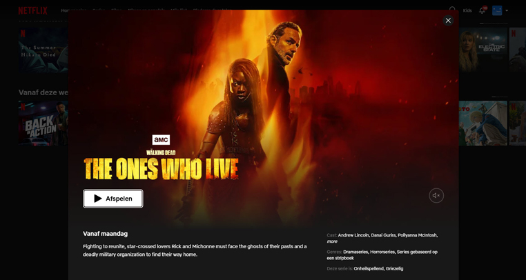 The Walking Dead: The Ones Who Live streaming op Netflix in Amerika