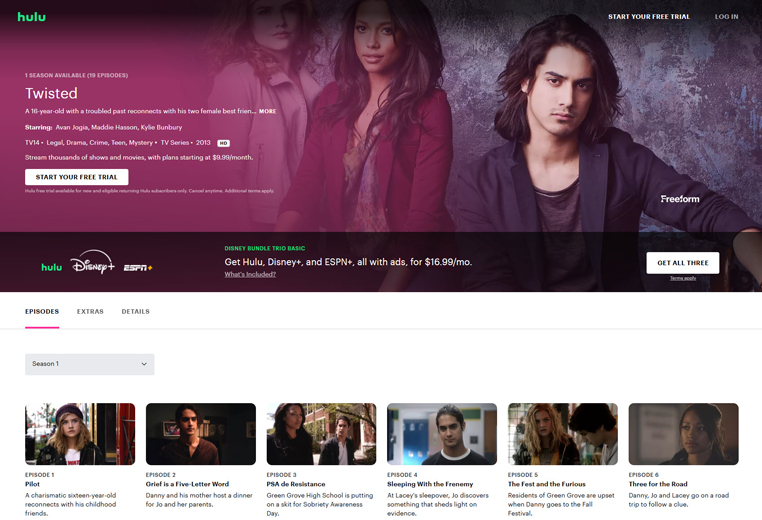 Twisted serie streaming op Hulu