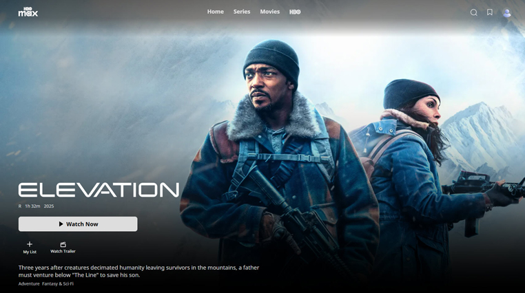 Elevation streaming op HBO Max